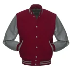 Cardinal and Grey Varsity Jacket