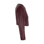 Cherry Bolero Cropped Leather Jacket