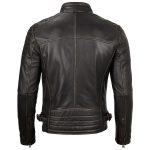 Dark Brown Cafe Racer Leather Jacket