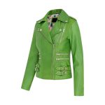 Ella Green Motorcycle Leather Jacket