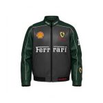 Ferrari Inspired Green Racing Leather Jacket