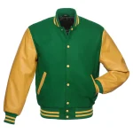 Kelly Green and Gold Varsity Jacket