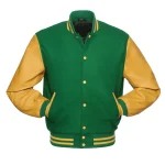 Kelly Green and Gold Varsity Jacket