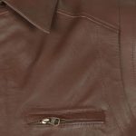 Mens Anthony Brown Leather Bomber Jacket