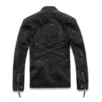 Mens Skull and Crossbones Leather Jacket