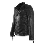 Mens Skull and Crossbones Leather Jacket