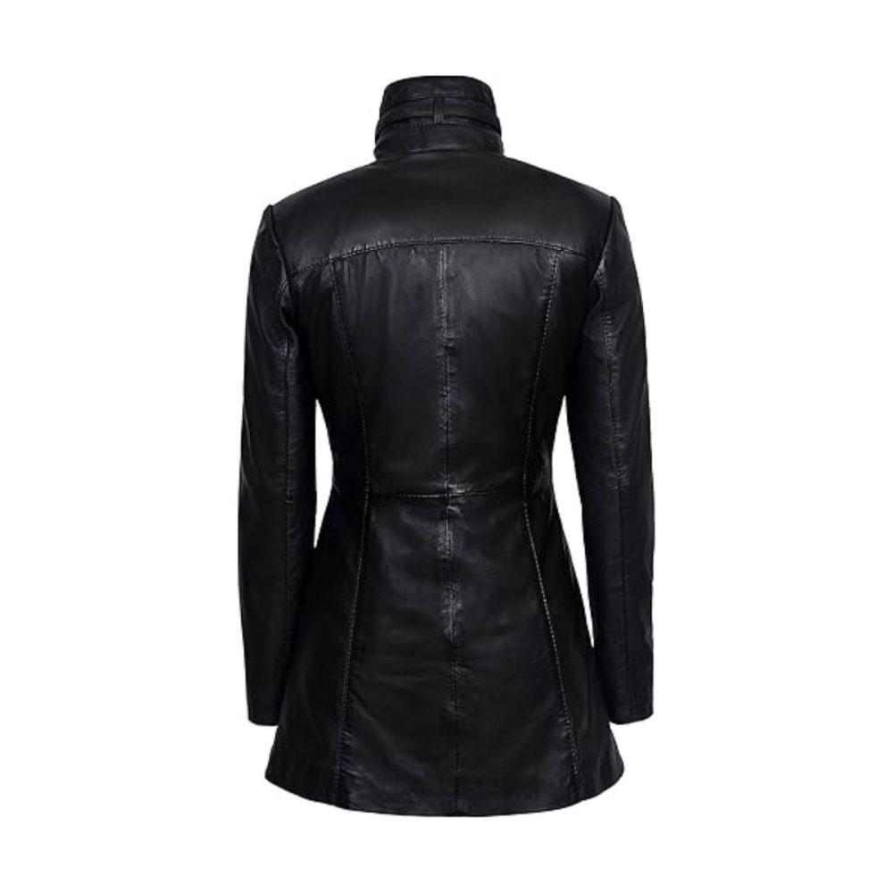 Mistress Black Vintage Leather Coat
