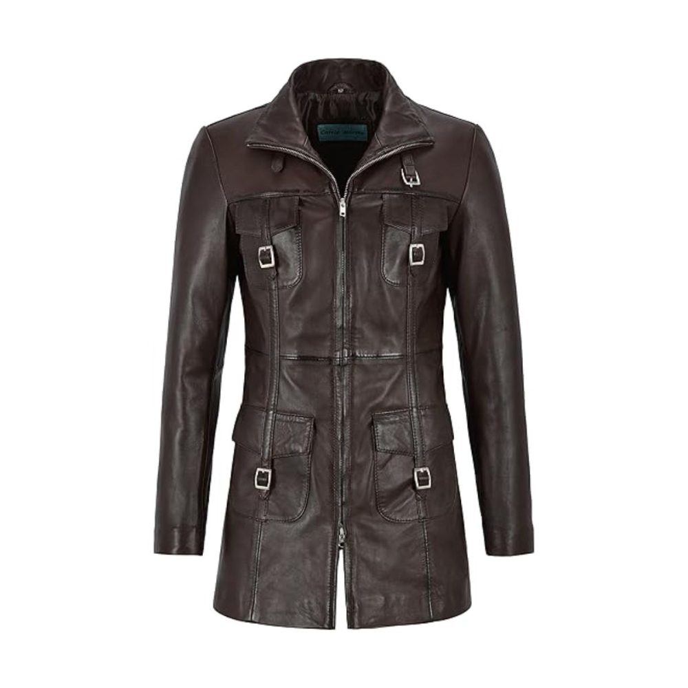 Mistress Brown Vintage Leather Coat