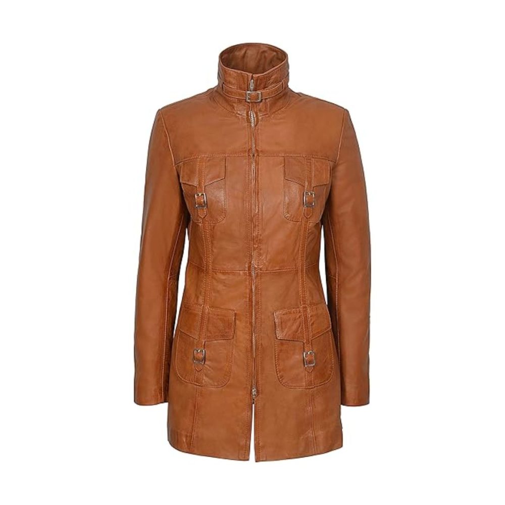 Mistress Tan Vintage Leather Coat