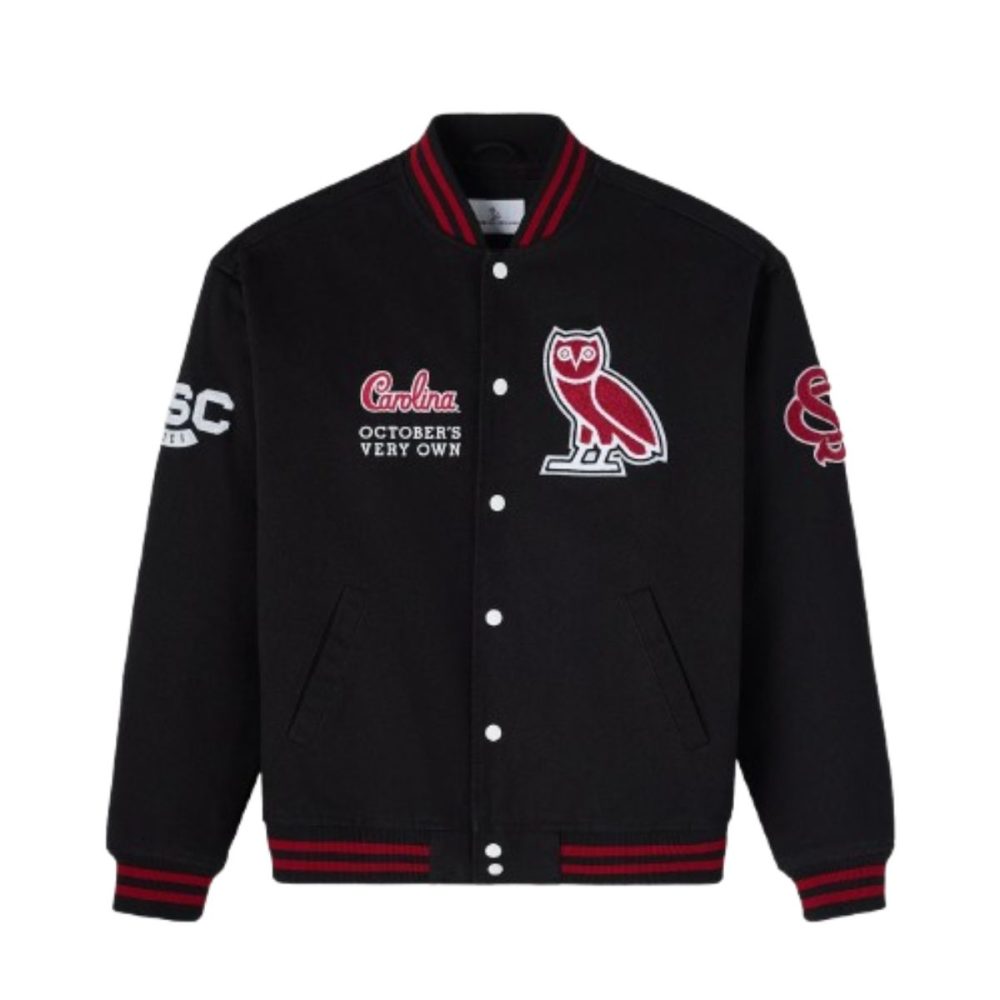 OVO x South Carolina Gamecocks Black Varsity Jacket