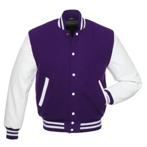 Purple and White Varsity Jacket