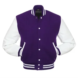 Purple and White Varsity Jacket
