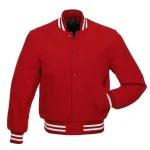Red Wool Varsity Jacket