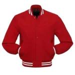 Red Wool Varsity Jacket