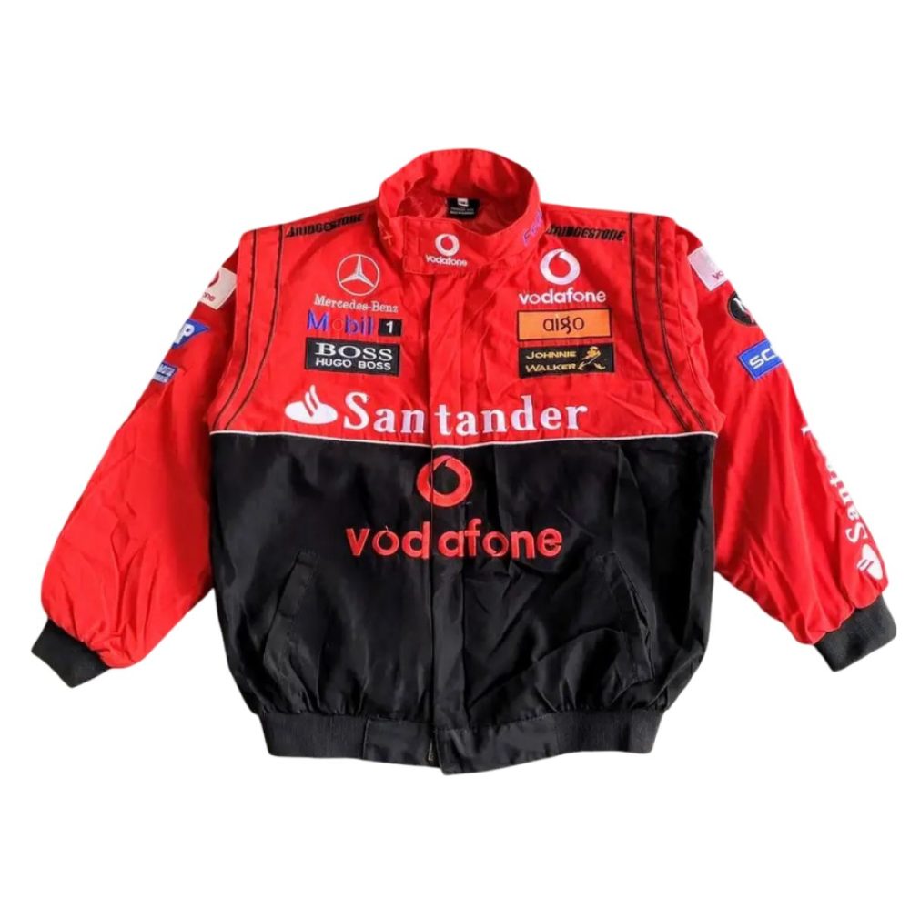 Vintage Red Mercedes-Benz Racing Jacket