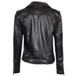 Womens Asymmetrical Black Biker Leather Jacket
