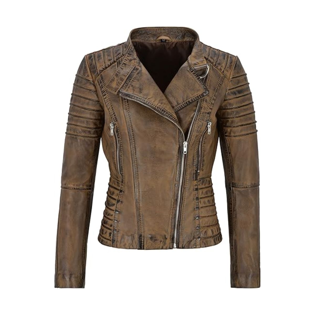 womens-dirty-brown-tops-zipped-leather-biker-jacket-DL (1) Womens Dirty Brown Tops Zipped Leather Biker Jacket